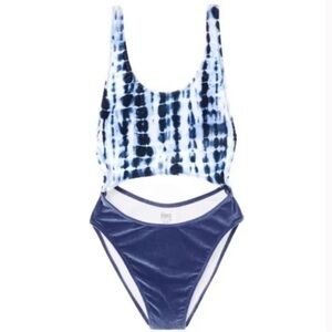 VS PINK velvet cut out one piece Monokini tie dye